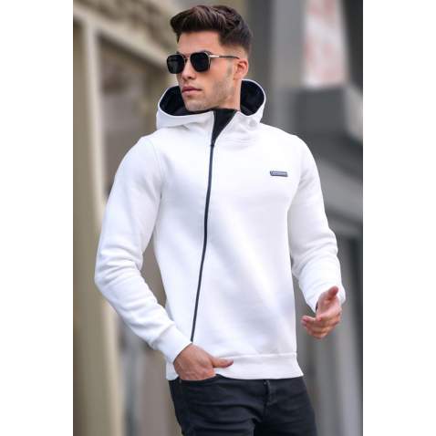 Madmext Men Ecru Sweater With Zipper 5335 - Ekru