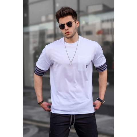 Madmext Men White T-shirt 5806 - Beyaz