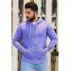 Madmext Purple Zipper Detailed Hoodie 4156 - Mor