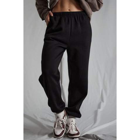 Women Black Oversize Sweatpants MG1235 - Siyah