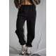 Women Black Oversize Sweatpants MG1235 - Siyah