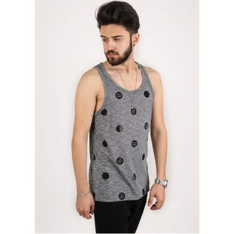 Madmext Men Printed Anthracite Vest 2303 - Antrasit