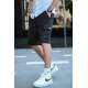 Men Black Basic Cargo Shorts 5467 - Siyah