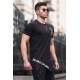 Madmext Black Asymmetric T-shirt For Men 5665 - Siyah