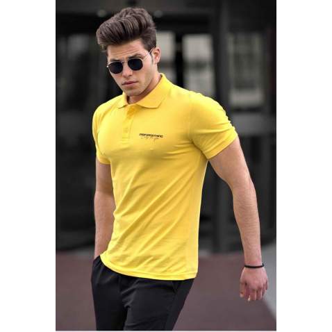 Madmext Yellow Polo Shirt for Men 4614 - Sarı