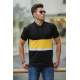 Madmext Black Two-Tone Polo Shirt for Men 3084 - Siyah