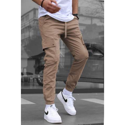 Men Camel Cargo Trousers 5647 - Camel