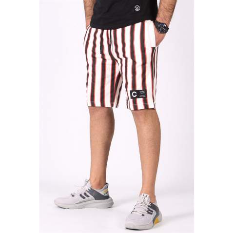 Madmext Black Striped Capri for Men 2915 - Siyah