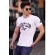 Madmext White Printed T-shirt for Men 4591 - Beyaz