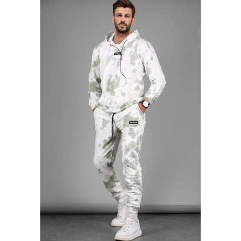 Madmext Green Tie-Dye Men Tracksuit Set 4758 - Yeşil