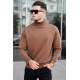 Madmext Men Turtleneck Brown Sweater 5317 - Kahverengi