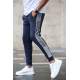 Madmext Navy Blue ''The Original'' Striped Sweatpants 4218 - Lacivert