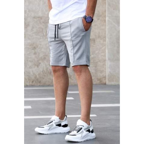 Madmext Men Gray Plain Shorts 5173 - Gri