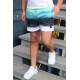 Madmext Soft Blue Two Tone Swim Wear Short 2955 - Turkuaz