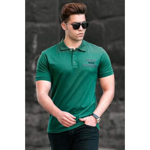 Madmext Men Green Polo T-shirt 5247 - Yeşil