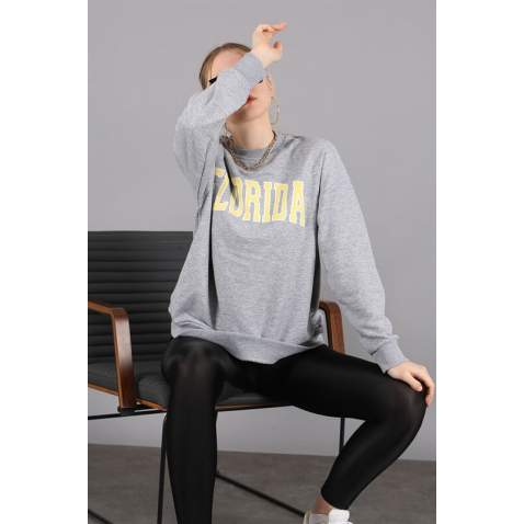 Mad Girls Yellow Sweatshirt MG1203 - Sarı