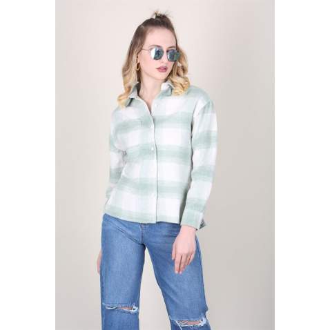 MMad Girls Green Lumberjack Shirt MG1200 - Yeşil