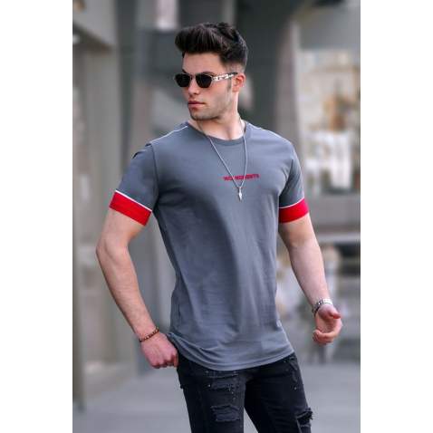 Madmext Men Smoke Gray T-shirt 4977 - Füme