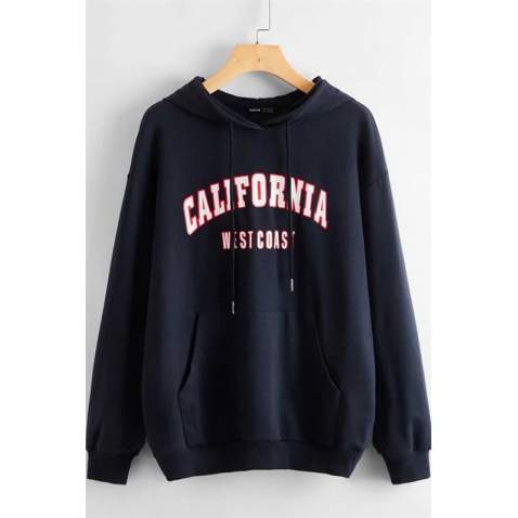 Mad Girls Ultramarine Printed Sweatshirt MG819 - Lacivert