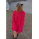 Mad Girls Oversize Fuchsia Sweater MG1297 - Fuşya