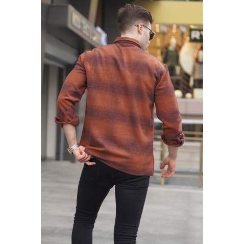 Tile Red Chequered Design Plaid Shirt 5563 - Kiremit