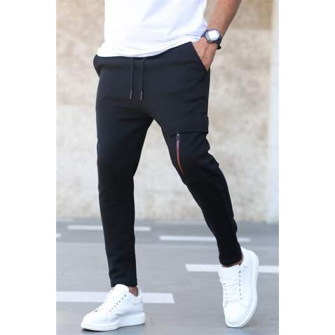 Madmext Men Black Sweatpants 4834 - Siyah