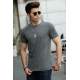 Madmext Grey T-shirt for Men 4103 - Füme