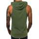 Sleeveless T-Shirt In Hooded Khaki 2893 - Haki yeşili