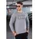 Madmext Gray Printed Men Sweatshirt 4755 - Gri