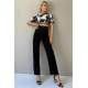 Mad Girls Black Palazzo Jeans Mg1189 - Siyah