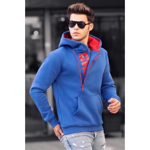 Madmext Men Saxe Hoodie Sweatshirt 1767 - Saks