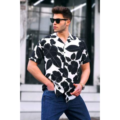 Madmext Men Black Designed Shirt 5534 - Siyah