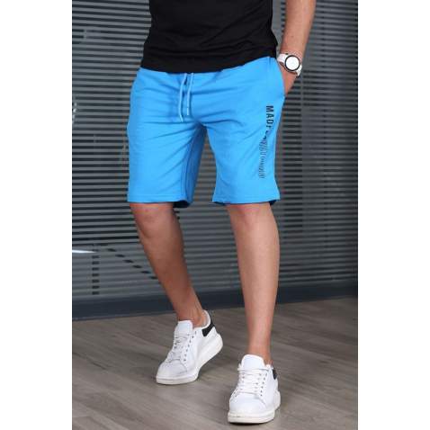 Madmext Blue Capri Shorts 5403 - Mavi