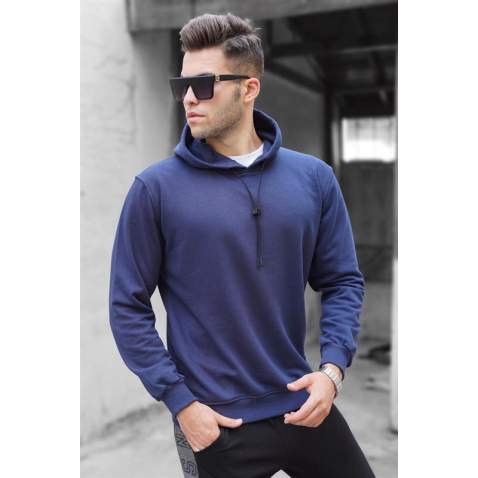 Madmext Men Navy Blue Sweatshirt 5334 - Lacivert