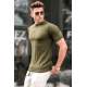 Madmext Men Khaki T-Shirt 5684 - Haki