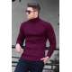 Madmext Maroon Jumper with Roll Neck 4654 - Bordo