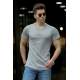 Madmext Grey Basic T-shirt for Men 4516 - Gri