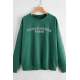 Mad Girls Green Printed Sweatshirt MG823 - Yeşil