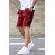 Madmext Maroon Striped Capri for Men 2919 - Bordo