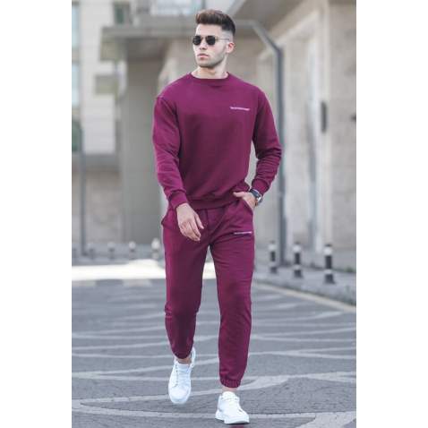 Madmext Men Maroon Tracksuit 5285 - Bordo