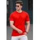 Madmext Men Printed Red T-shirt 5258 - Kırmızı