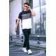 Madmext Men Color Blocked Black T-shirt 5826 - Siyah