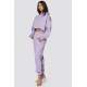 Mad Girls Lilac Hooded Women Tracksuit Set MG467 - Lila