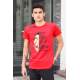 Madmext Maroon Printed T-shirt for Men 4016 - Bordo