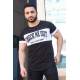 Madmext Black Printed T-shirt for Men 3013 - Siyah