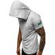 Madmext Grey Rapped T-shirt with Hood for Men3069 - Gri