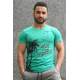 Madmext Turquoise Printed T-shirt for Men 3026 - Yeşil