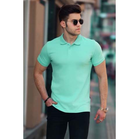 Madmext Turquoise Basic T-shirt for Men 4550 - Turkuaz