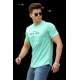 Madmext Green Printed T-shirt for Men 4524 - Yeşil