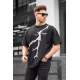 Men Oversize Black T-Shirt - Siyah